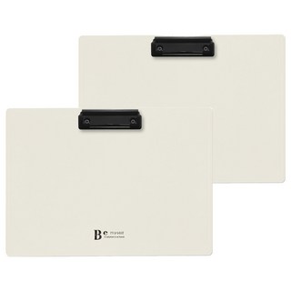 JOY STAR Be myself 橫式板夾A4 質感牛, 2個, 米色