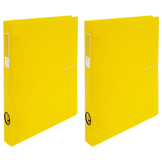 ECO Chungwoon D型活頁夾, 黃色, 2本
