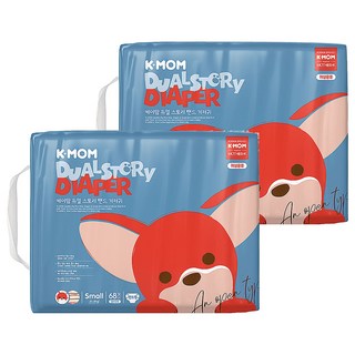 MOTHER-K K-MOM 頂級超薄瞬吸黏貼型尿布 4~8kg, S, 136片