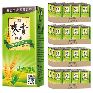 統一 麥香 綠茶 375ml x 24入, 96入