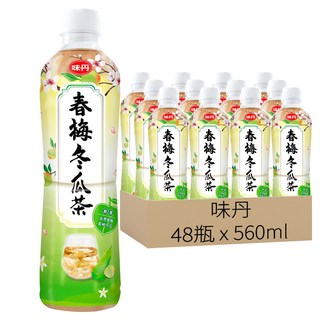 味丹 春梅冬瓜茶, 610g, 48瓶, 560ml