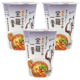 金龍一番 韓式泡菜杯冬粉，附贈精美小叉子, 3入