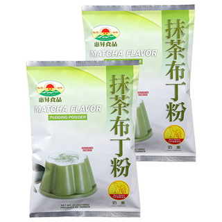 FAIRSEN 惠昇食品 抹茶布丁粉 口感清爽 奶素可用 台灣製造, 1kg, 2包