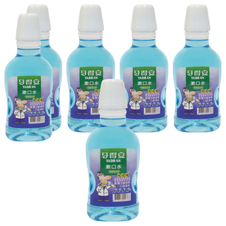牙得安 抗菌漱口水 清新薄荷 380ml, 6瓶