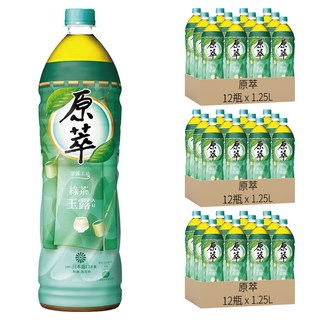 原萃 綠茶玉露, 獨家雲霧工法, 日本頂級玉露茶葉, 無糖無香料, 1.25L, 36瓶