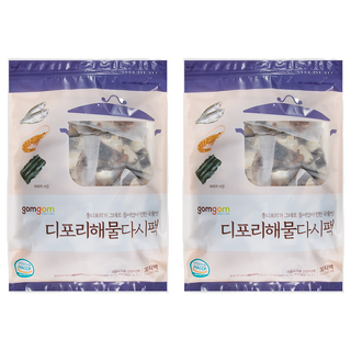 gomgom 沙丁魚海鮮昆布高湯包 30袋入 青花魚、昆布、蝦成分 天然美味, 540g, 2袋