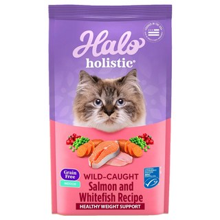 Halo 嘿囉 成貓無穀配方 貓糧, 野生鮭魚燉白魚, 4.53kg, 1袋