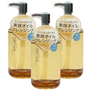 日本EXCEL 淨潤煥顏卸妝油 深層清潔毛孔 溫和卸妝 敏感肌適用, 195ml, 3瓶