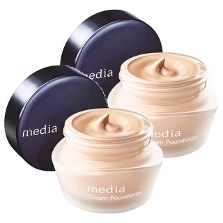 media 媚點 台灣公司貨 極上粉嫩保濕粉底霜 25g, 亮膚色, 2件