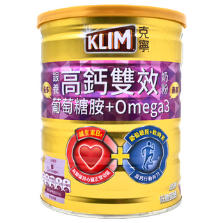 KLIM 克寧 銀養高鈣雙效奶粉 葡萄糖胺+Omega3, 750g, 1罐