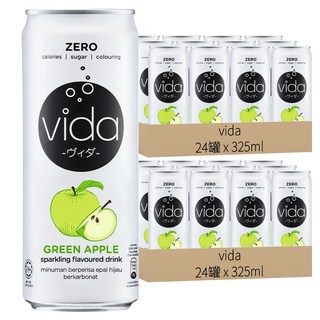 DyDo Vida氣泡飲 青蘋果味, 325ml, 48罐