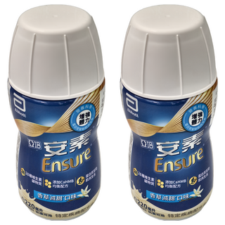 Abbott 亞培 Ensure 安素 隨身瓶HMB升級配方 香草減甜口味, 220ml, 2瓶