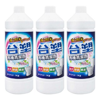 台塑生醫 台塑馬桶清潔劑 去汙除臭瞬潔 淡雅花香, 1kg, 3瓶