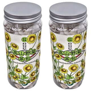 山海經脈 高山野菊 油菊 茶包 不使用化學農藥及化學肥料 原色原花風味清香 百花初摘, 1g, 20包, 2瓶