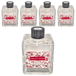 QiMart 專利春花限定法國精油擴香瓶 200ML, 5瓶, 英國小蒼蘭