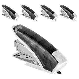 KW-triO 堡勝企業 空氣指感訂書機 省力60% 裝訂 大容量裝針置物槽 一次可裝訂15張 尾端附除針裝置, 白色, 5個