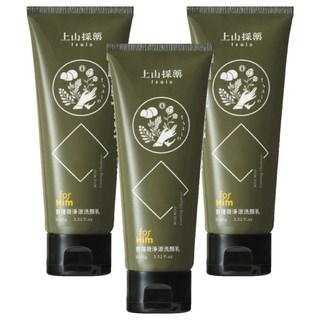 tsaio 上山採藥 for Him野薄荷淨涼洗顏乳 溫和保濕, 100g, 3條