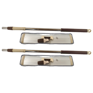 德利生活 鋁合金平板大拖把組 加長加大加寬 濕拖乾爽兩用 360°可旋轉, 47cm, 2組