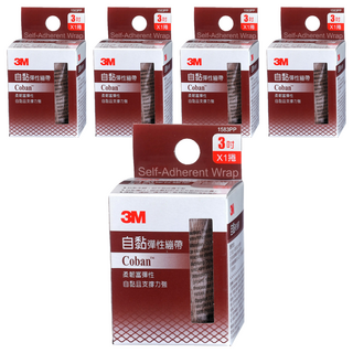 3M 自黏性繃帶 3吋 深膚色, 5盒, 1入