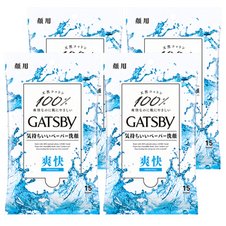 GATSBy 涼感濕紙巾 涼爽型, 1入, 4包