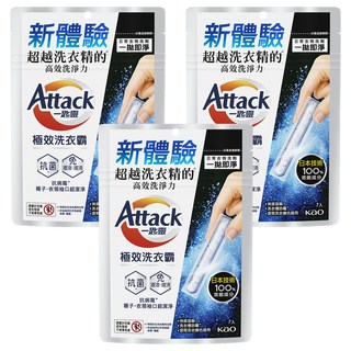 Attack 一匙靈 台灣公司貨 極效洗衣霸 抗菌去漬, 7個, 3袋