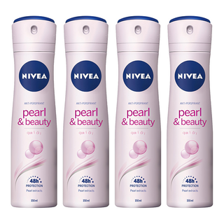 NIVEA 妮維雅 止汗爽身噴霧 珍珠煥采, 150ml, 4瓶