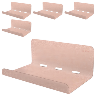 LHiDS EasyHouse 微型壁掛式彎折層架 黏貼版, 玫瑰粉, 5個