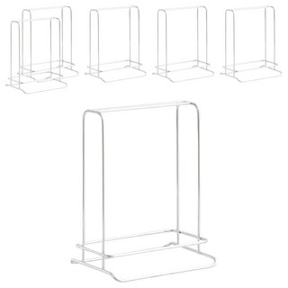 不鏽鋼衣架整理收納架, 6個, 銀色