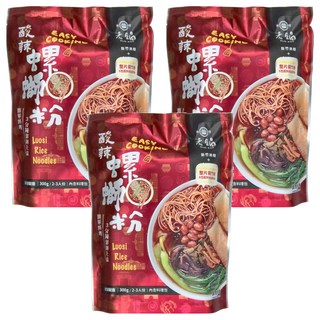 老鍋米粉 酸辣螺螄粉 2-3人份, 300g, 3包