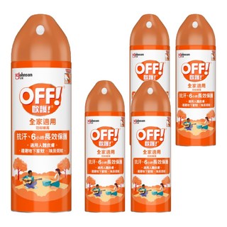 OFF! 歐護 家庭用噴霧式防蚊液 6oz, 180ml, 5瓶