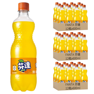 FANTA 芬達 橘子汽水, 600ml, 36瓶