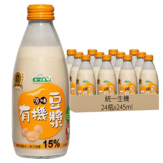統一生機 原味豆漿, 245ml, 24瓶