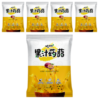 吃果籽 果汁蒟蒻 百香果 無防腐劑 無色素 無消泡劑 果汁含量10%, 240g, 5袋