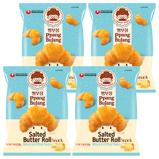 NONGSHIM 農心 麵包部長 奶油鹽可頌造型餅乾, 55g, 4包