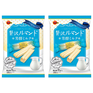 BOURBON 北日本 蘿蔓捲 牛奶風味, 2包, 115.2g