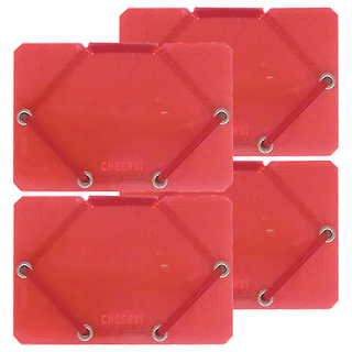 KING JIM CHEERS! 霓虹色卡片收納夾 CH2512T-RD 107 x 71 x 8mm 26g, 紅色, 4個