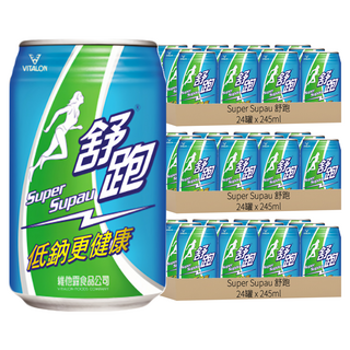Super Supau 舒跑 運動飲料 低鈉更健康 245毫升, 245ml, 72罐