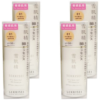 KOSE 高絲 雪肌精 漾活舒敏空氣薄紗BB精華 01 明亮膚色 30ml, 4瓶