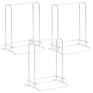 不鏽鋼衣架整理收納架, 3個, 銀色