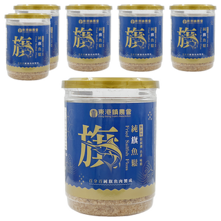 東港鎮農會 純旗魚鬆 無添加防腐劑 口感鬆軟綿密 台灣在地嚴選旗魚製成, 150g, 6罐