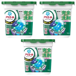 ARIEL 日本原裝進口 極淨進化4D室內晾衣抗菌洗衣球 綠色, 11顆, 3盒