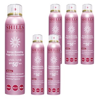 SHILLS 舒兒絲 很耐曬超清爽香氛美肌美白防曬冰鎮噴霧, 180ml, 6件
