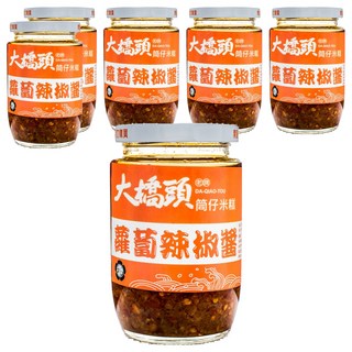 大橋頭 蘿蔔辣椒醬，手工製做，不添加防腐劑, 330g, 6罐