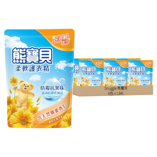 Snuggle 熊寶貝 陽光馨香 柔軟護衣精補充包 1.84L, 6包