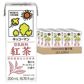 KIKKOMAN 龜甲萬 豆乳紅茶風味, 200ml, 18入