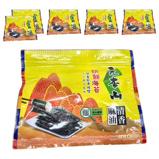 元本山 朝鮮海苔 麻油清香 口感酥脆，風味絕佳, 32.8g, 6包