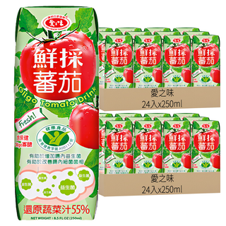 愛之味 鮮採蕃茄汁 OLIGO腸道保健 利樂包, 250ml, 48入