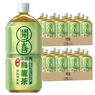 開喜烏龍茶 無糖, 1L, 24瓶