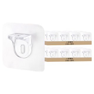 小麥購物 層板支撐架 一般款 可打孔 D009, 40個, 透明