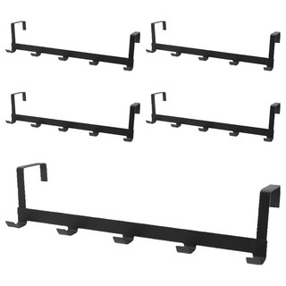 TRENY 簡約門後掛勾架, 黑, 5入